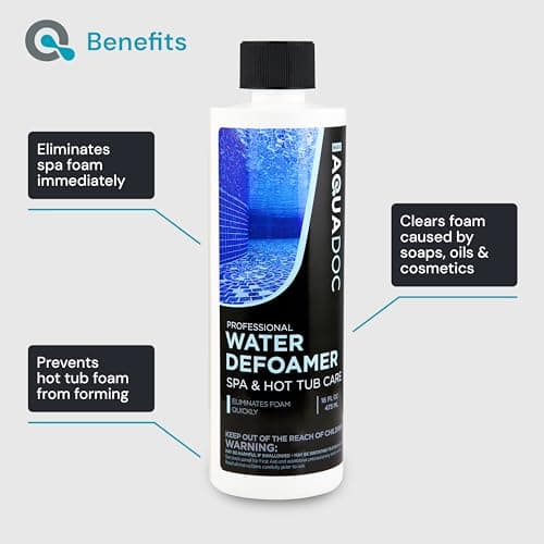 Hot Tub Defoamer - Spa Defoamer for Hot Tub Owners 16oz, Spa Anti Foam to Keep Foam Down, HotTub Chemicals Made in The USA - AquaDoc