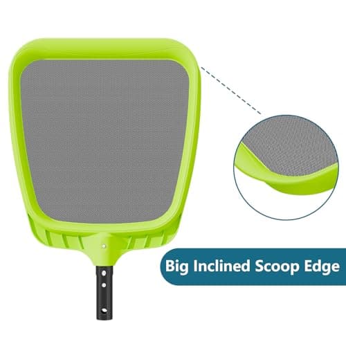 Sepetrel Pool Skimmer Net - Professional Heavy Duty Reinforced Frame Nylon Flat Leaf Rake Net,for Spa Pond Swimming Pool, Cleaning Supplies and Accessories, (Pole Not Included)