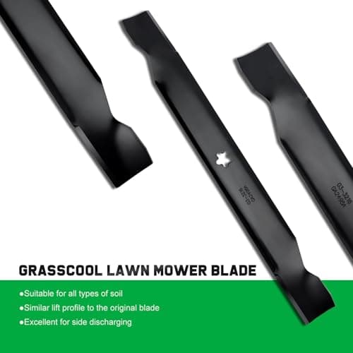 42 Inch Mower Blades for Craftsman LT1000 LT2000 T110 YT3000 138971 532138971 Poulan Pro 42" Deck Riding Mower Lawn Tractor PP19A42 Husqvarna YTH18542 (5 Point Star)