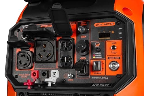 WEN Quiet 6800-Watt Dual Fuel RV-Ready Electric Start Portable Inverter Generator with Fuel Shut Off and CO Watchdog for Electric Vehicle Backup (DF680iX)