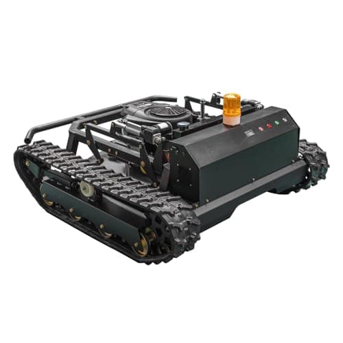Lawn Mower, Remote Control Lawn Mower, Small Crawler Oil-Electric Hybrid Four-Wheel Drive Lawn Mowing and Weed Whacker, All Terrain Grass Cutter Yard Mower, 65° Climbing (SKD-810-90)