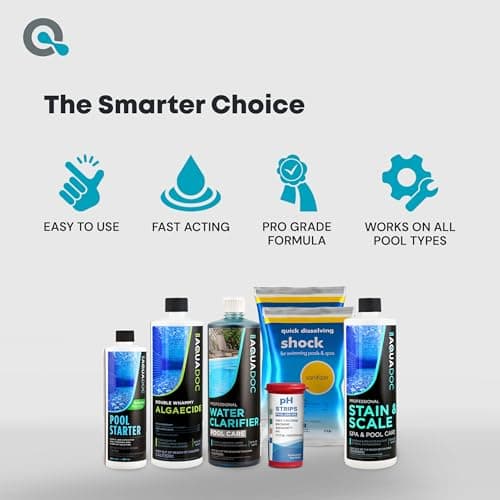 Pool Opening Kit - Pool Starter Kit for Inground Pool & Above Ground Pool Chemical Starter Kit to Open Your Pool - AquaDoc Pool Start Up Chemical Kit Designed for 15000 to 20000 Gallon Pool