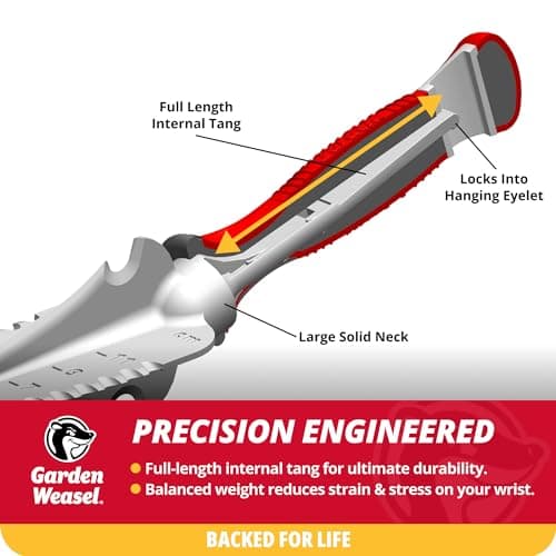 Garden Weasel Multi-Use Transplanter | Dig, Cultivate, Plant, Weed | Planting and Gardening Hand Digging Tool, Heavy Duty Trowel, Mini Gardening Shovel | 91360