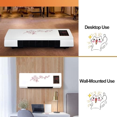 Mini Wall Mounted Air Conditioner Quiet Wall AC Unit For Bedroom 2 In 1 Smart Air Conditioner Cooler And Heater Combo With Remote Control, Portable Air Conditioner For Bedroom, Garage, Nursery