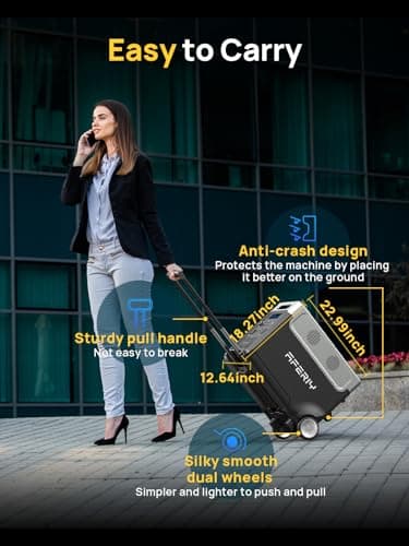 AFERIY 3840Wh Portable Power Station,120V AC Outlets x 5,2.5H Fast Charge,3600W LiFePO4 Battery Power Station,Solar Generator for Home Use,Outdoor Camping,Power Outage,Camping,RV,Emergencies