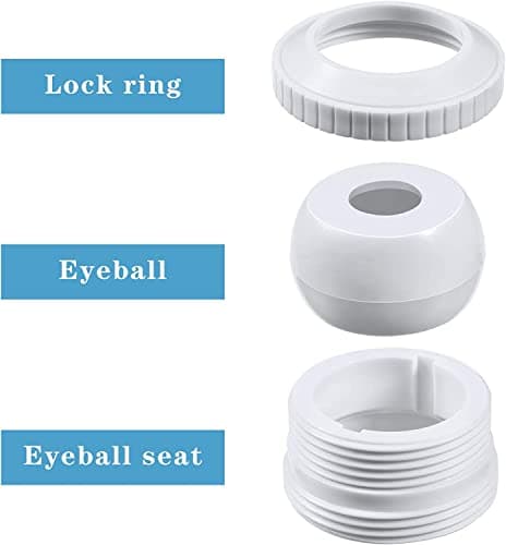 PoolSupplyTown Pool Spa 1/2" Opening Hydrostream Return Jet Fitting SP1419C with 1-1/2" Inch MIP Thread Replacement for Hayward SP1419C (5 Pack)