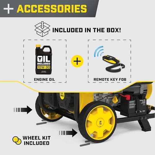 Champion Power Equipment 10,000-Watt Wireless Remote Start Home Backup Portable Generator with CO Shield