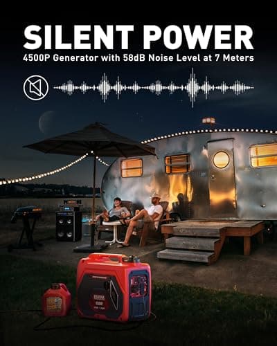 ERAYAK 4500W Portable Inverter Generator for Home Use, Super Quiet Small Generator for Camping Outdoor Emergency Power Backup, Gas Powered Engine, EPA Compliant