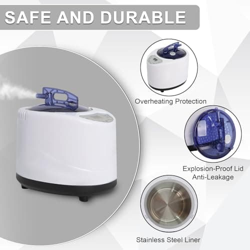 Sauna Steamer Machine, Steam Generator for Sauna, 2.6L 1000W Portable Sauna Steamer with Remote Control for Home SPA Shower Body Relaxation