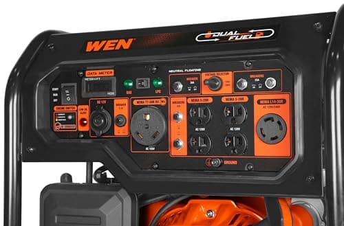 WEN DF8000X 8000-Watt Dual Fuel Electric Start Generator with CO Watchdog