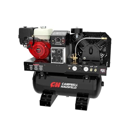 CAMPBELL HAUSFELD 3-in-1 Compressor-Generator-Welder Combo with Honda GX390 Gas Engine, 5000W Generator, 200A Welder, 30 Gallon Tank, 175 PSI, Truck Mount
