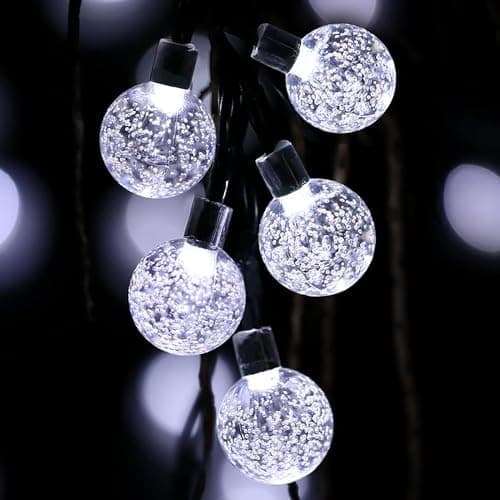Toodour Solar String Lights Outdoor, 56ft 100 LED Globe String Lights with 8 Modes, Waterproof Solar Powered Patio Lights for Garden, Lawn, Gazebo, Porch, Yard, Wedding, Party Decor - Cool White