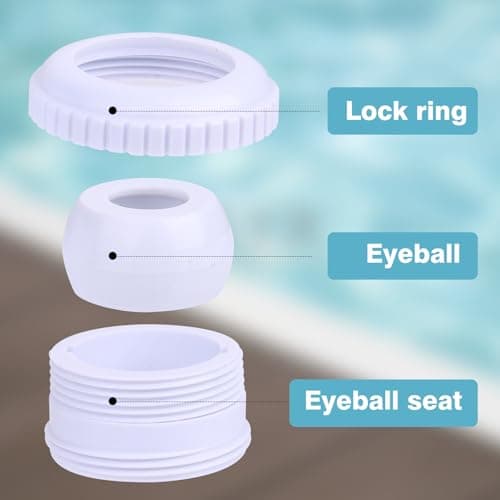 3 Pieces 3/4-Inch pool jet nozzles SP1419D Opening Water Directional Flow Inlet Pool Return Jet Fittings Spa with 1-1/2 Inch MIP Thread