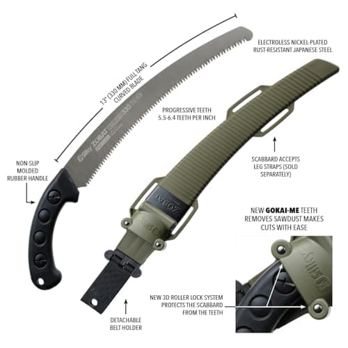 Silky ZUBAT Ultimate Professional Curved Hand Saw 330mm Progressive Teeth (746-33)