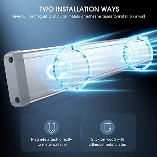 Under Cabinet Lights, 40 LED Rechargeable Battery Operated Motion Sensor Light Indoor, 2 Pack Magnetic Dimmable Closet Lights, Wireless Under Counter Lights for Kitchen, Stairs