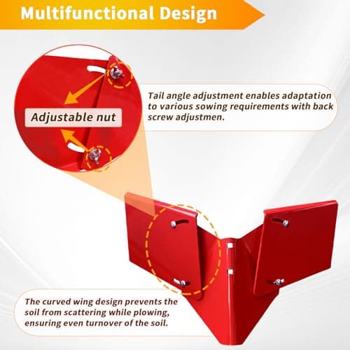 15683 Hiller-Furrower Kit for Rear Tine Tillers, Adjustable Wings, Three Connection Options, Easy Installation, Thickened Materials, Suitable for All Land Types, 2-Year Warranty.