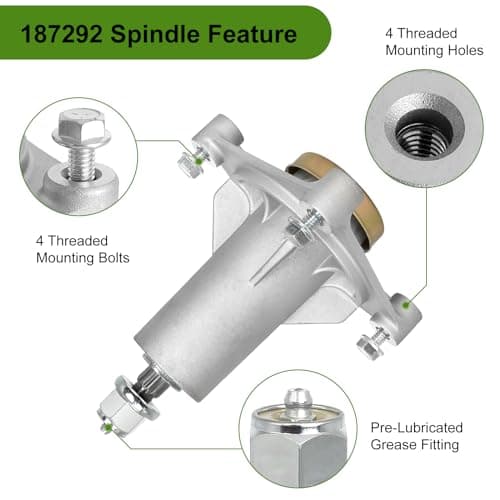 Belleone 187292 Mower Spindle for 42" 46" 48" 54" Deck, 587819701 Mandrel Assembly Fits for Craftsman Husqvarna Ariens Poulan Pro, Replace for 192870 532187281 532187292 567253301