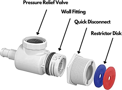 ATIE Pool Cleaner Universal Wall Fitting UWF Connector Assembly 9-100-9001/Wall Fitting Complete EW22 Replacement for Zodiac Polaris 280 380 3900 Sport and Pentair Legend Letro Platinum Pool Cleaners