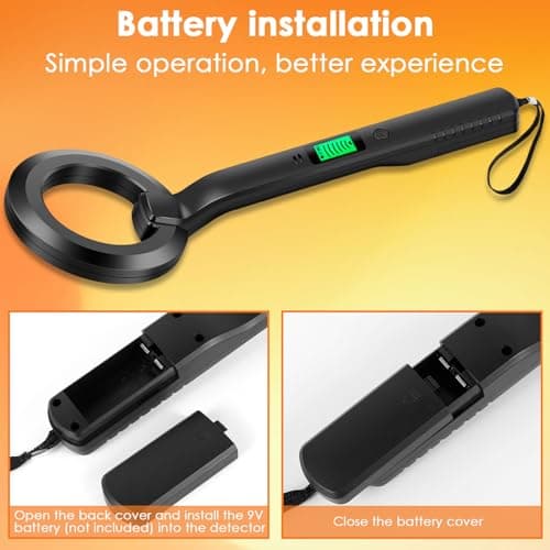 Metal Detector, IP54 Waterproof Portable High Sensitivity Metal Detector with Audible & Vibration Alerts, 360 Scanning Treasure Finder (Black)