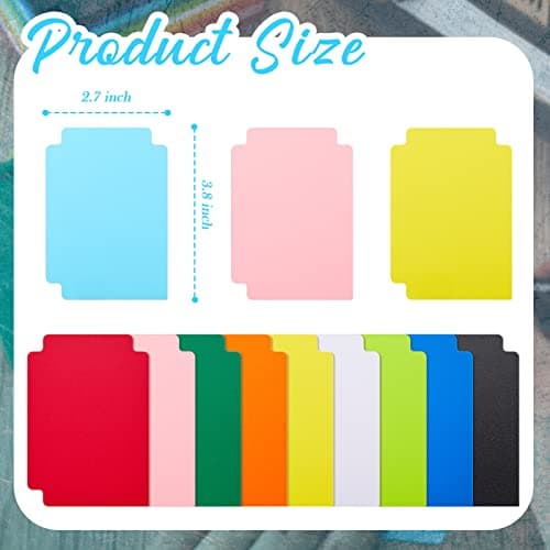 Trading Card Dividers Multicolor Card Page Dividers Frosted Plastic Separator with Tabs for Games Sports, 2.7 x 3.8 Inches(50 Pieces)