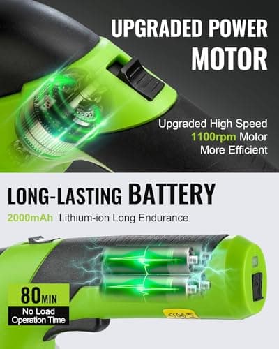 WORKPRO Cordless Grass Shear & Shrubbery Trimmer - 2 in 1 Handheld 7.2V Electric Grass Trimmer Hedge Shears/Grass Cutter Rechargeable Lithium-Ion Battery and Type-C Cable Included