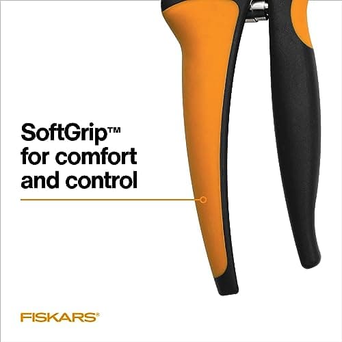 Fiskars Bypass Pruning Shears, Branch Cutter with 5/8" Cut Capacity, Garden Shears with Sharp Steel Blade, Rust Resistant, Ergonomic Pruners with Comfort Handle and Safety Lock, Gardening Hand Tools