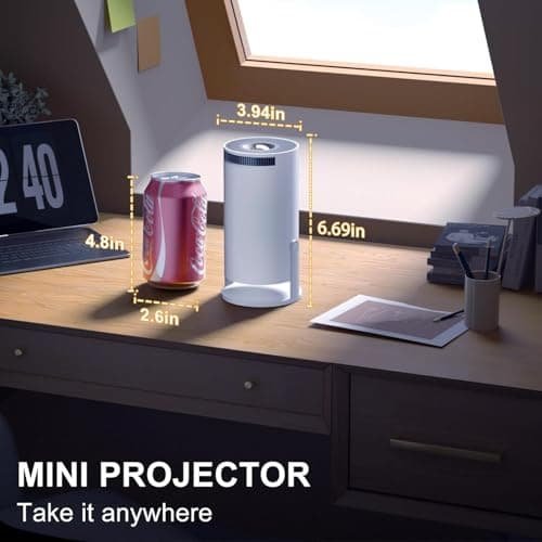 Smart 4K Projector WiFi Bluetooth - Salange HY300PRO Mini Projector Android 11.0, Short Throw Projector 1080P HD, 270° Adjustable, Auto Keystone Correction, Outdoor Movie Projector Portable [2025 New]