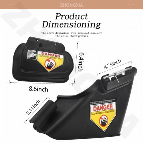 731-07131 Lawn Mower Side Discharge Chute & 987-02516A Hinge Mulch Plug Assy Compatible With MTD, Mu-rray, Cu-b Cad, Ya-rd Machines, Co-lumbia, Cr-aftsman, Hu-skee, T-roy Bilt Hand-Pushed Lawn Mower