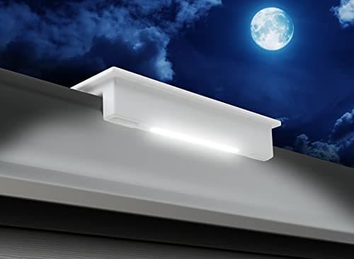 STKR Concepts EZ Home Security Solar Flood Gutter Light White