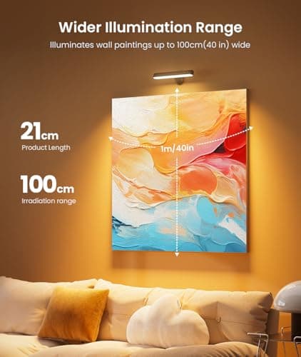 Rechargeable Wall Sconces LED Wall Lights with 7500mAh Battery Lamp for Bedroom, Touch and Remote Control, 3 Colors Wall Light 360° Rotate Dimmable Brightness with 15 RGB Colors