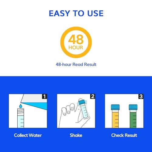 AquaDx 2 Pcs Water Bacteria Test Kit Total Coliform and E.coli Testing for Home Water Drinking Water Pool Pond Ground Well Water – Water Quality Test Kit Easy to Use
