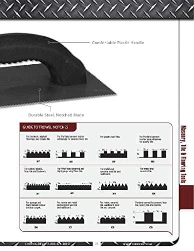 Red Devil 2093 2093 V Notch Trowel, One Size, Multi
