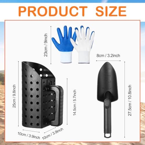 Metal Detector Kit Accessories Include Metal Detector Pinpointer, Sand Sifter Scoop, Shovel Glove, Finds Bag, Semi Waterproof Detection Handheld Pin Pointer Wand Accessories for Adult Treasure Hunting