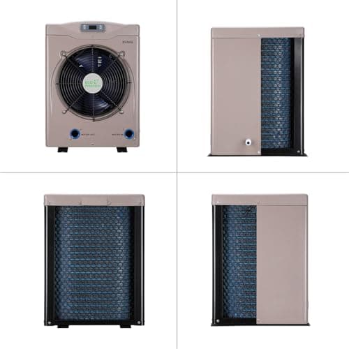 Swimming Pool Heat Pumps for Above Ground Pools up to 4000Gallons, Electric Heat Pump Pool Heater EU50S, 14000btu/hr, 5.62 COP Titanium Heat Exchanger, High Efficient, 110V-120V