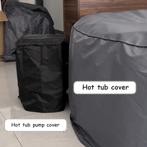 XCZ hot tub Pump Cover. with Thermal Insulation Aluminum Film, Waterproof, Sunscreen, Insulation. Spa Heat Pump Insulation Cover. (Black)