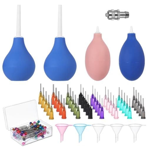129 Pcs Pottery Tools, Ceramic Precision Tip Applicators, Pottery Slip Trailer Bottles with Needles, Filling Funnels, and Pins, Glaze Squeeze Bottle Tools, Clay Art Decorating Kit