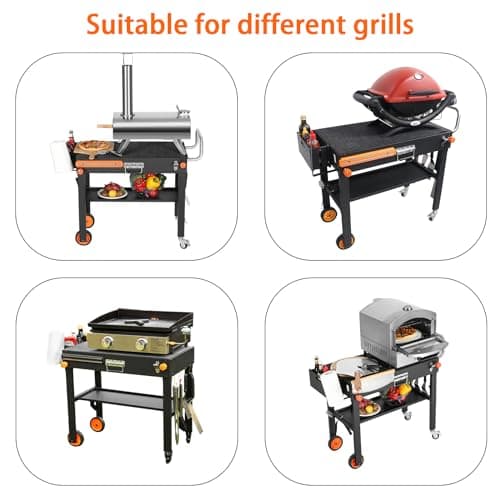Grill Table, Blackstone Griddle Stand, Grill Carts Outdoor With Wheels, Used for Blackstone Griddle And Weber, Foldable Quickly Ninja Grill Stand Suitable for Travel/Camping