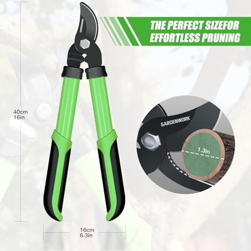 16'' Loppers for Tree Trimming,Tree Branch Cutter with SK5 Sharp Blade,1.3''Cutting Capacity for Shrubs and Bushes