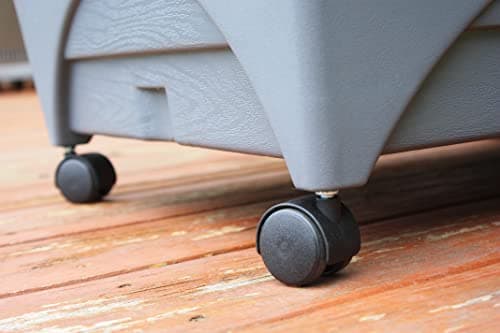 Emsco Group City Picker Raised Bed Grow Box – Self Watering and Improved Aeration – Mobile Unit with Casters - Slate