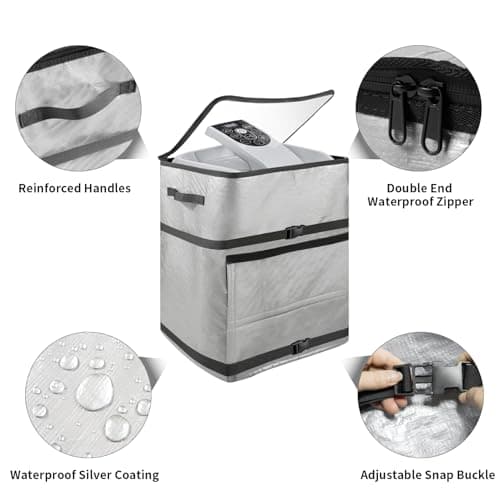 UCEDER Insulated Inflatable Hot Tub Spa Heater Pump Cover with Clear PVC Window, Energy-Saving and Eco-Friendly Insulation for Winter Freeze Protection