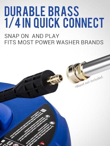 14” Electric Pressure Washer Surface Cleaner Attachment, 2500 PSI Universal Power Washer Accessories for Driveway Sidewalk Deck Patio Concrete Cleaning, 1/4" Quick-Connect, Dual Rotary Nozzles