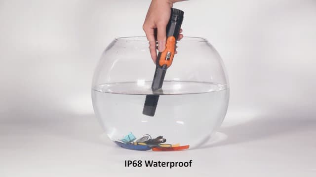 Metal Detector Pinpointer, Professional Waterproof Handheld Pin Pointer Wand, 3 Modes Search Treasure Pinpointing Finder Probe with LCD Display for Adult, Kids, 9V Battery Included - Orange