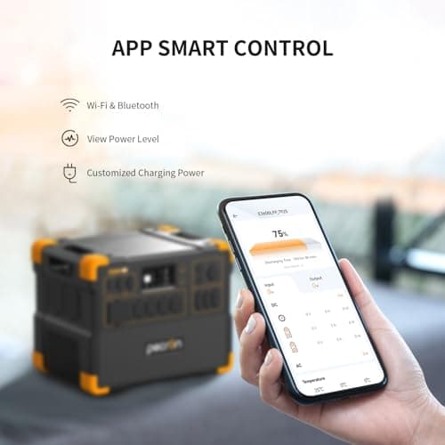 pecron E3600LFP Portable Power Station 3072Wh with Four Extended Batteries Trolley Kit, Expandable to 15360Wh, 5x3600W AC Outlets LiFePO4 Battery Backup Solar Generator for RV, Camping, CPAP