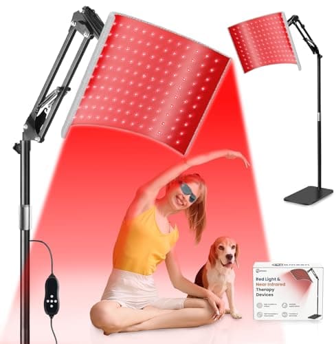 3-in-1 Red Light Therapy for Face and Body, 36W Red Light Therapy Lamp with Stand and Timer, Red Light Therapy Belt with 660nm & Infrared 850nm, for Pain Relief, Improve Sleep, Skin Health