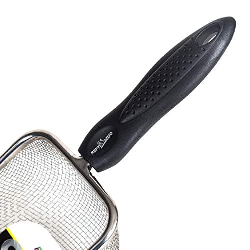 REPTI Zoo Reptile Sand Stainless Steel Fine Mesh Reptile Substrate Metal Sand Shovel Terrarium Substrate Long-Lasting Litter Cleaner Corner Scoop