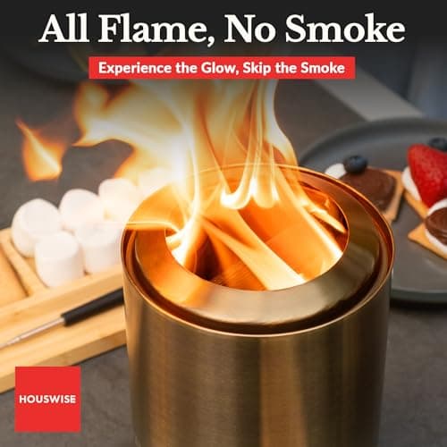 Smokeless Tabletop Fire Pit Outdoor - 8 Inch Mini Fire Pit, Wood Pellet Table Top Firepit, Portable Table Top Pit for Outside Patio, Small Pits Patio Heater Stove, Tabletop Firepit
