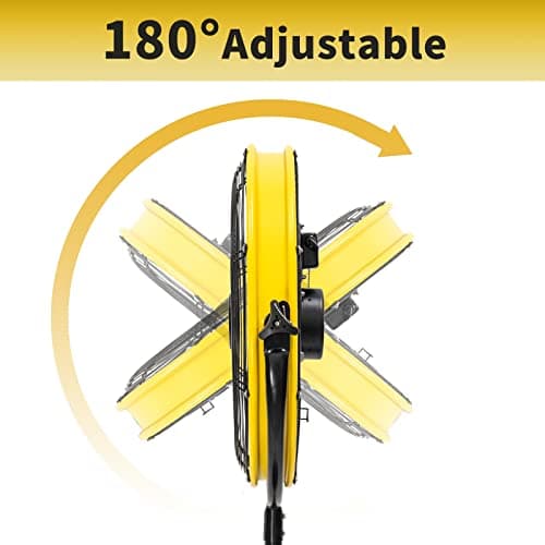 HiCFM 4400 CFM 20 Inch Outdoor Misting Fan Pedestal Standing Base with IP44 Enclosed Motor, Detachable Mist Spray Kit, 9 FT Cord & GFCI Plug, 120 Degree Tilted Head, UL Outdoor Approved
