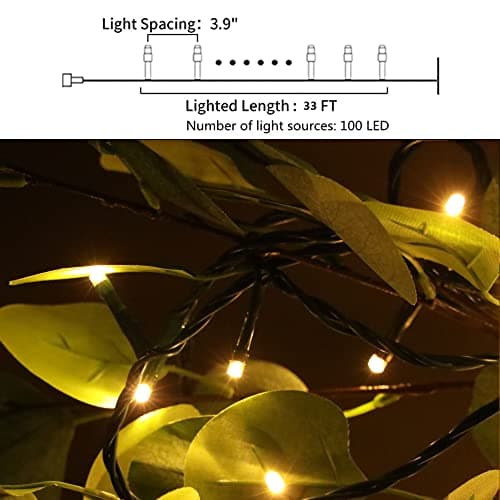 12V Outdoor String Lights（Warm White）- Low Voltage Outdoor String Lights -Works with Low Voltage Landscape Lighting Systems -for Holiday Decorations, Christmas Tree Lights Holiday Party Wedding