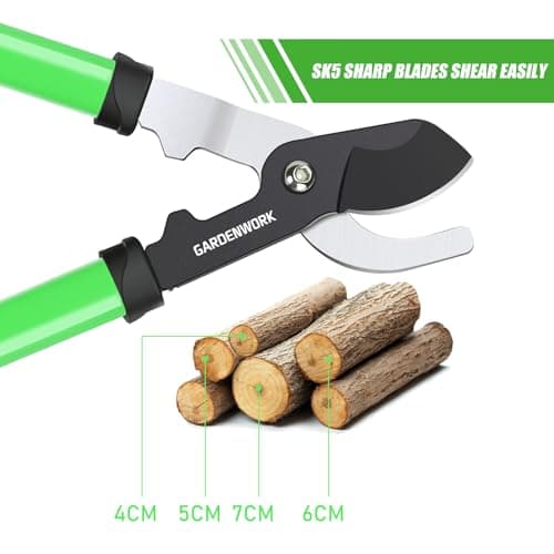 Garden Loppers,28" Branch Cutter with SK5 Carbon Steel Sharp Blade,Loppers for Tree Trimming Heavy Duty with 2.95in Clean Cut Capacity for Shrubs and Branches