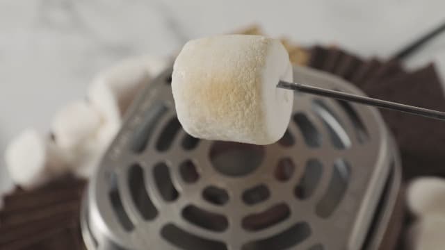 Nostalgia Tabletop Indoor Electric S'mores Maker - Smores Kit With Marshmallow Roasting Sticks and 4 Trays for Graham Crackers, Chocolate, and Marshmallows - Movie Night Supplies - Brown